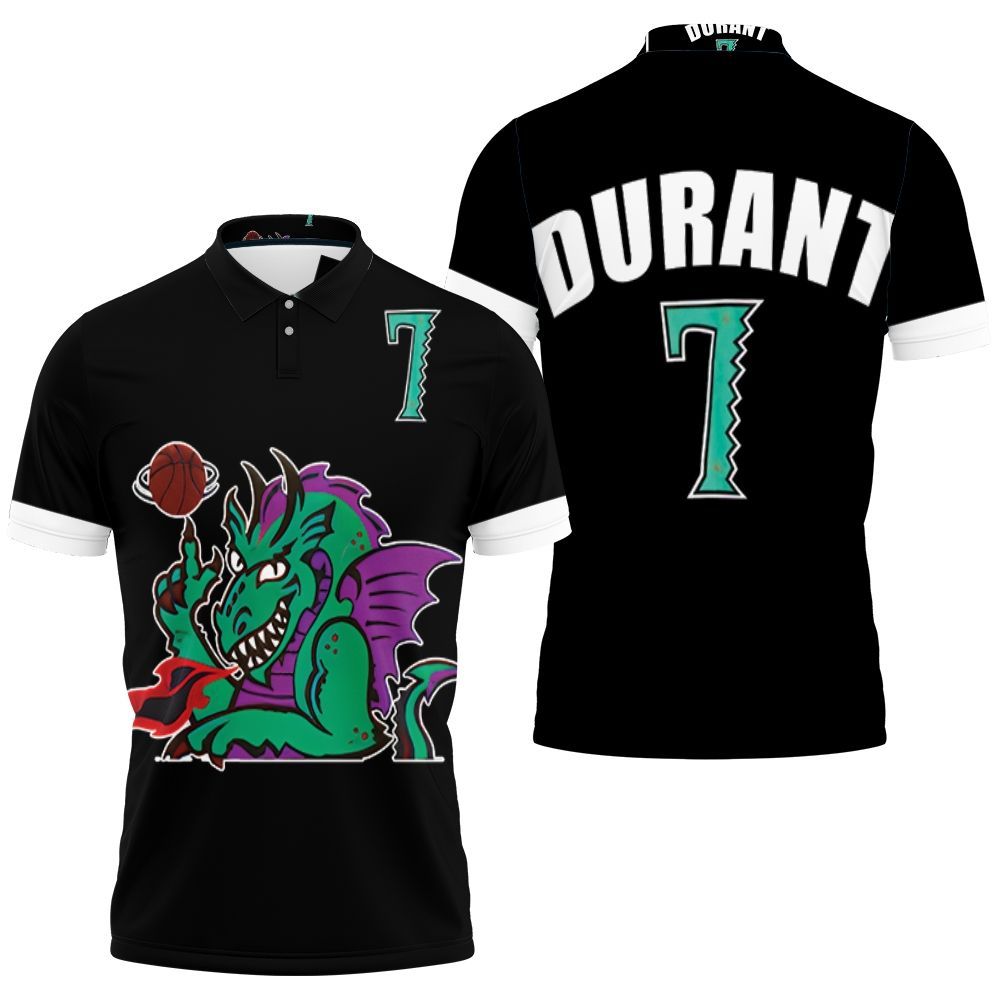 Kevin Durant 7 Brooklyn Nets 2020 Nba Black Jersey Polo Shirt All Over Print Shirt 3d T-shirt