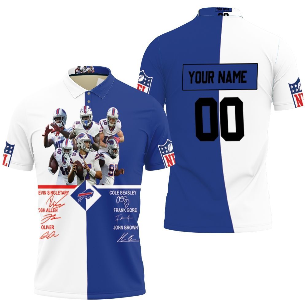 Key Players Buffalo Bills Signed Personalized Polo Shirt All Over Print Shirt 3d T-shirt