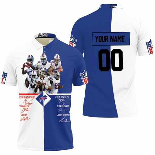 Key Players Buffalo Bills Signed Personalized Polo Shirt Model A1407 All Over Print Shirt 3d T-shirt