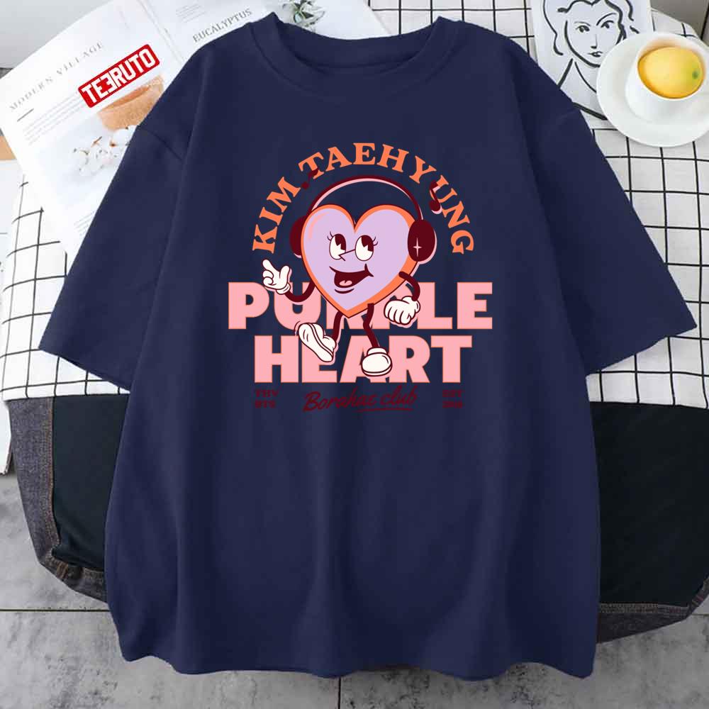 Kim Taehyung BTS V Purple Heart Borahae Club Unisex T-Shirt