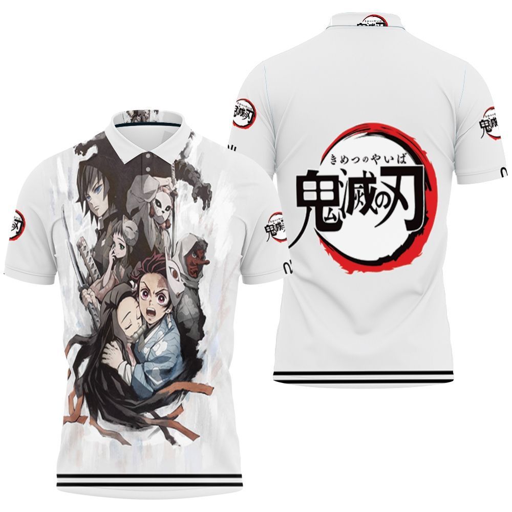 Kimetsu No Yaiba Anime Kamado Brothers Tanjiro And Nezuko Polo Shirt All Over Print Shirt 3d T-shirt