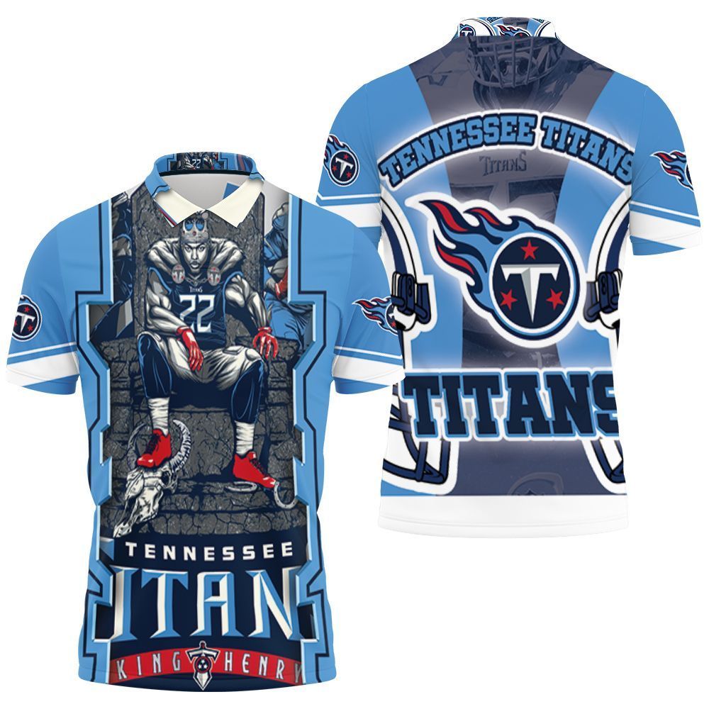 King Derrick Henry 22 Tennessee Titans Afc Sotuh Division Champions Super Bowl 2021 3d Polo Shirt Jersey All Over Print Shirt 3d T-shirt
