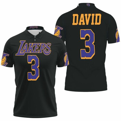 Lakers Anthony Davis 2020-21 Earned Edition Black Polo Shirt Model A6662 All Over Print Shirt 3d T-shirt