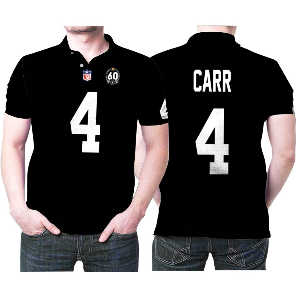Las Vegas Raiders Derek Carr 4 Nfl Logo 3d Printed Gift For Derek Carr Fan Polo Shirt All Over Print Shirt 3d T-shirt
