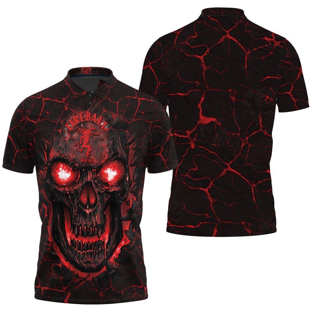 Lava Skull Fireball Printed Graphic Printed Tshirt Up To 5xl 3d Polo Shirt Jersey All Over Print Shirt 3d T-shirt