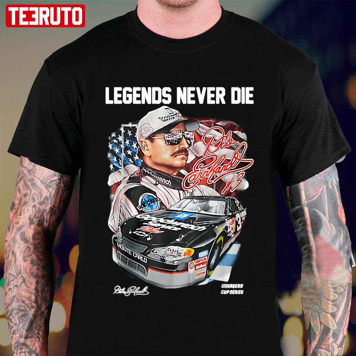 Legend Never Die Dales Earnhardts Signatures Unisex T-Shirt