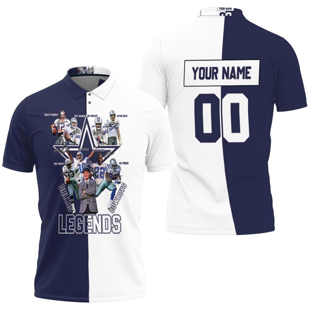 Legends Coach And Players Dallas Cowboys Signed Personalized Polo Shirt  All Over Print Shirt 3d T-shirt