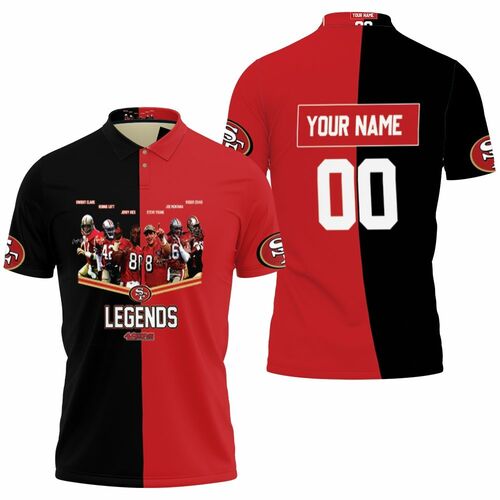 Legends San Francisco 49ers Signed Personalized Polo Shirt Model A32435 All Over Print Shirt 3d T-shirt