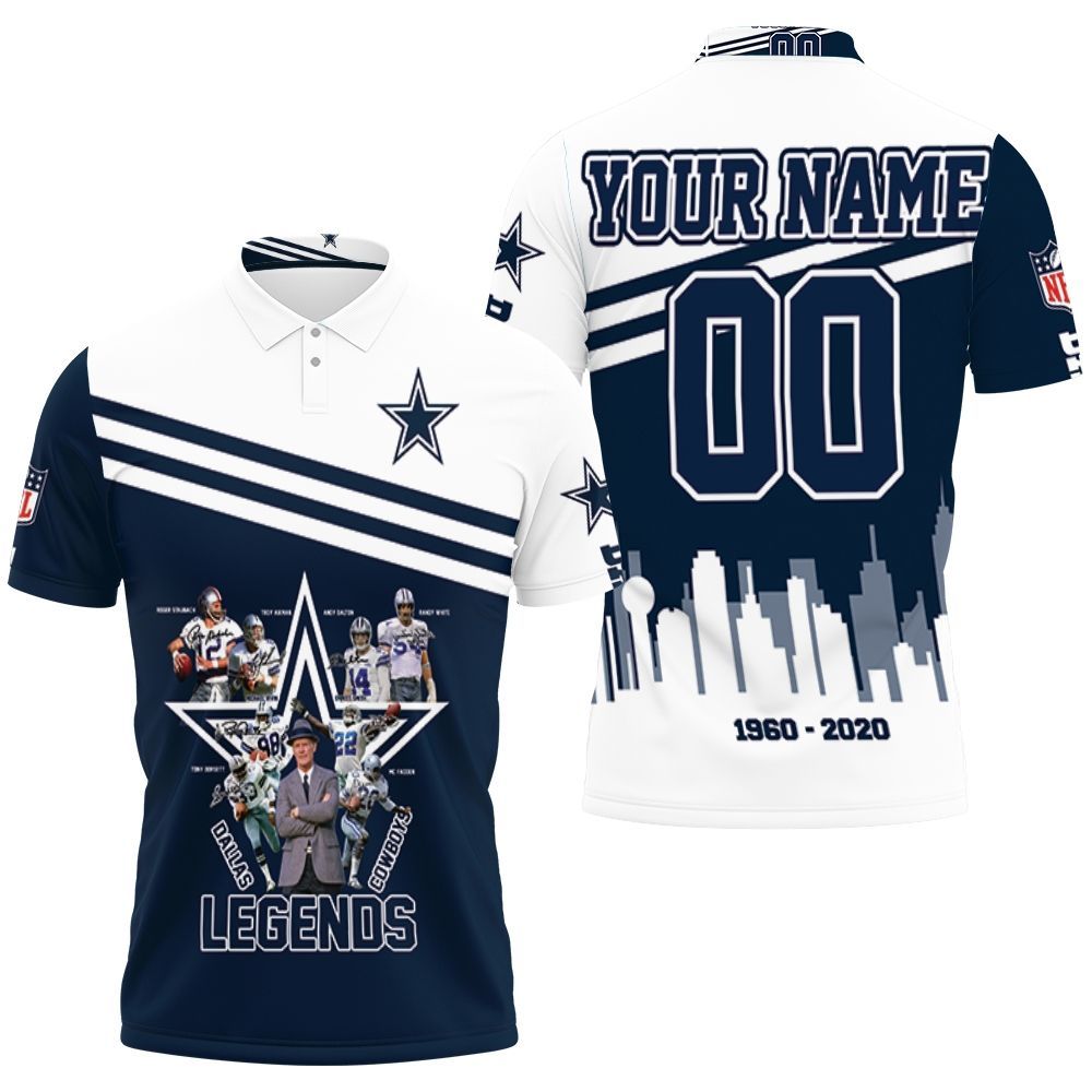 Legends Signature Dallas Cowboys 60th Anniversary For Fan 3d Personalized Polo Shirt All Over Print Shirt 3d T-shirt
