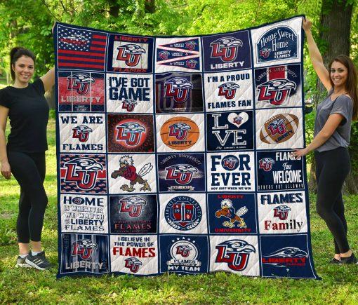 Liberty Flames Logo Quilt Blanket - Teeruto