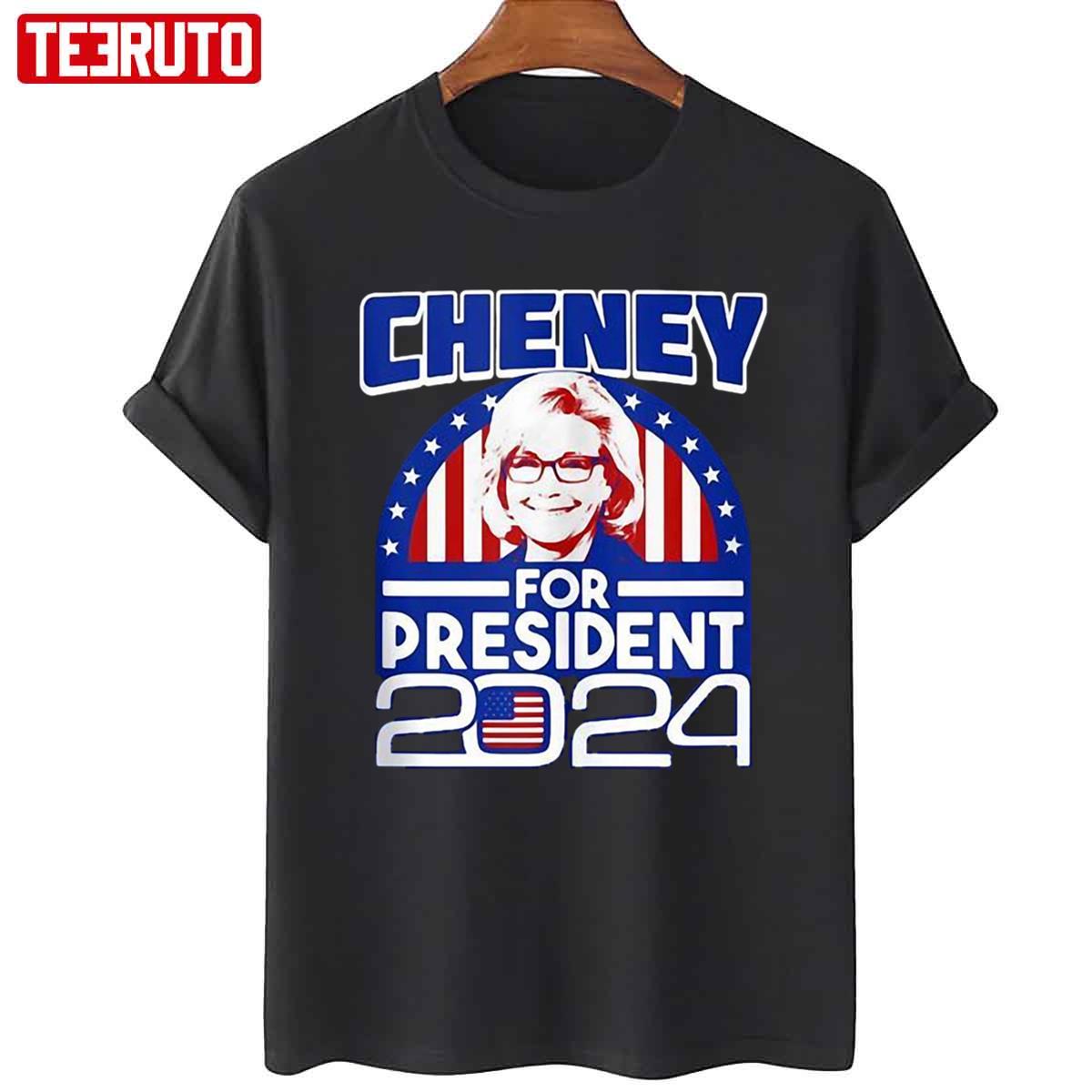 Liz Cheney For President 2024 Vintage Art Unisex Tshirt Teeruto