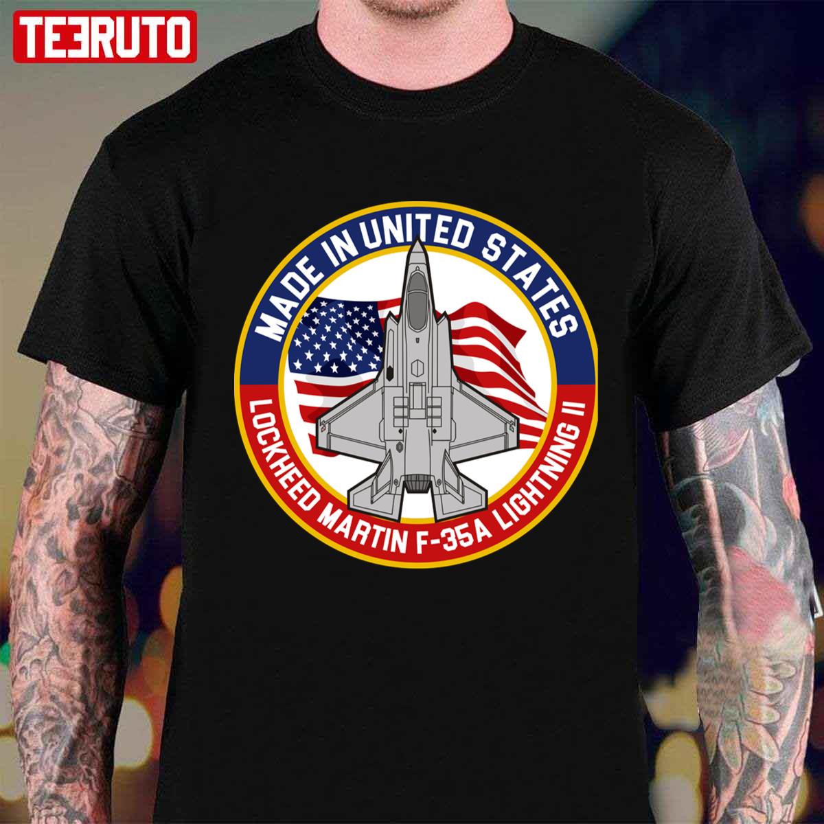 Lockheed Martin F35a Lightning II Made In USA Unisex T-Shirt
