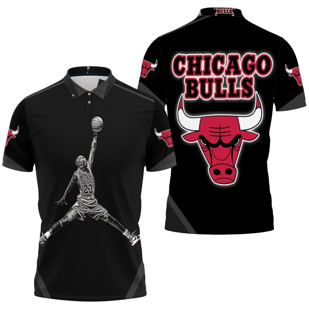 Logo Chicago Bulls Michael Jordan Polo Shirt All Over Print Shirt 3d T-shirt