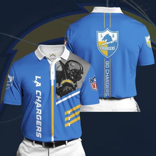 Los Angeles Chargers Sports American Football Nfl Polo Shirt Shirt All Over Print Shirt 3d T-shirt