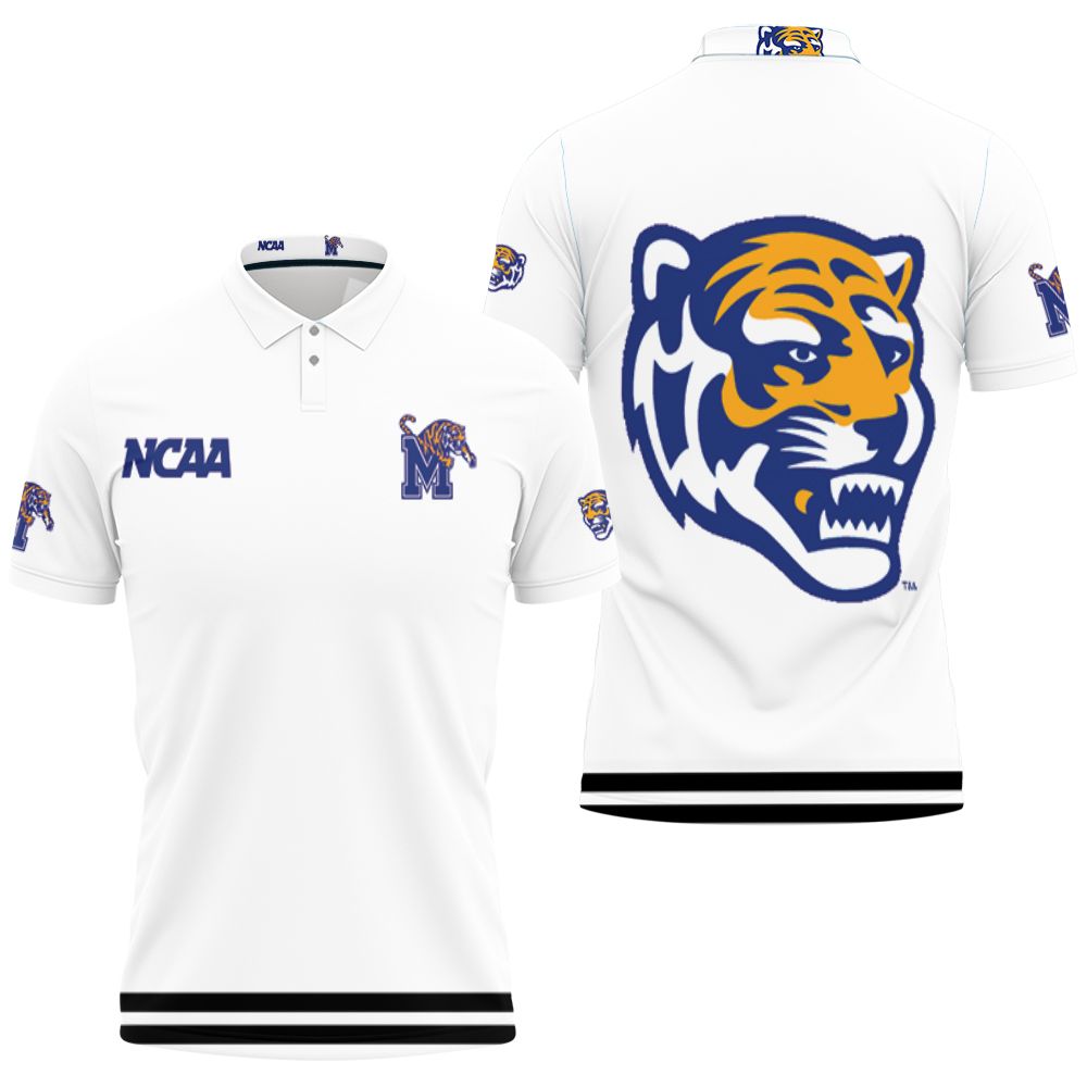 Memphis Tigers Ncaa Classic White With Mascot Logo Gift For Memphis Tigers Fans Polo Shirt All Over Print Shirt 3d T-shirt