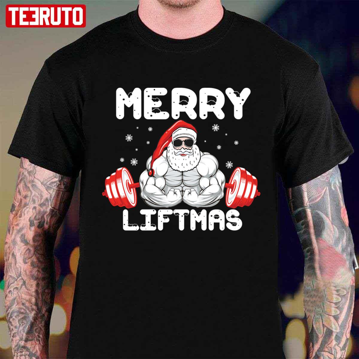 Rockatee Weight Lifting Merry Liftmas Shirt