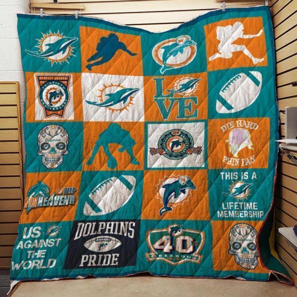 Miami Dolphins Quilt Blanket N1806 DUP - Teeruto