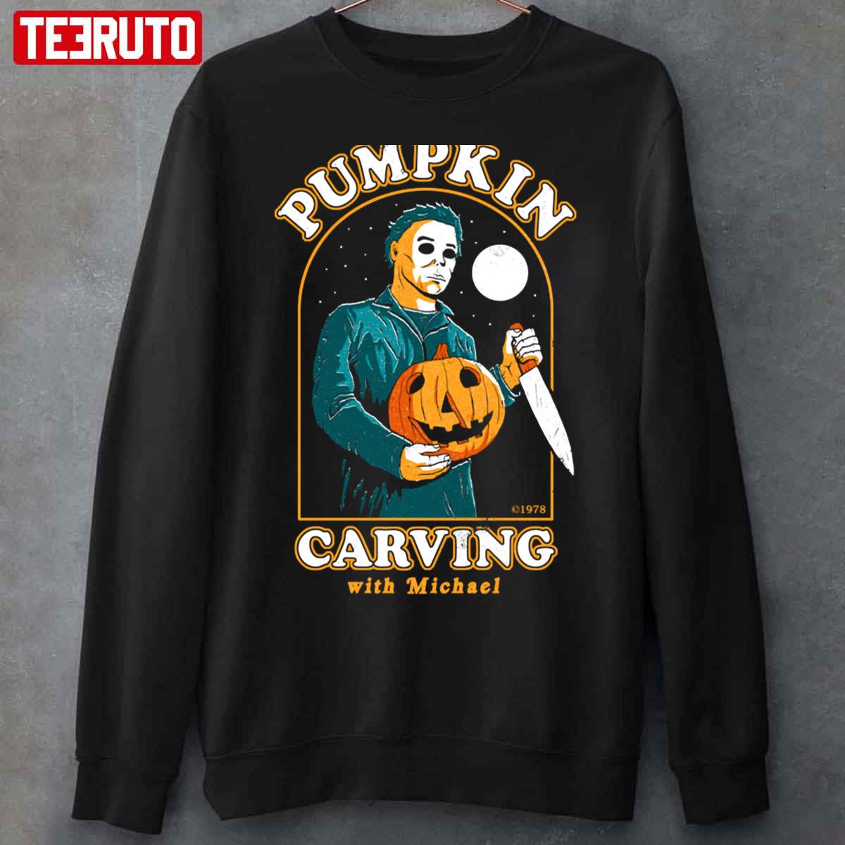 Michael Myers Pumpkin Carving Halloween Monster Unisex Sweatshirt - Teeruto