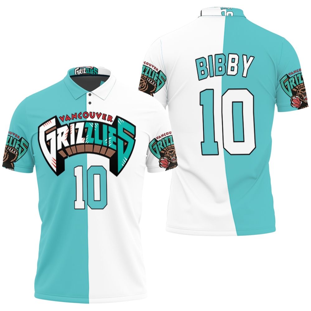 Mike Bibby #10 Memphis GrizzliesNba Great Player 2020 White Teal 3d Designed Allover Gift For Grizzlies Fans Polo Shirt
