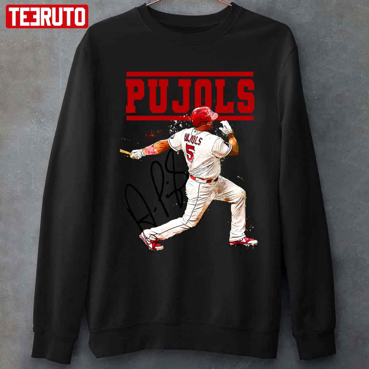 MLB Baseball Albert Pujols With Sign Unisex T-shirt - Teeruto