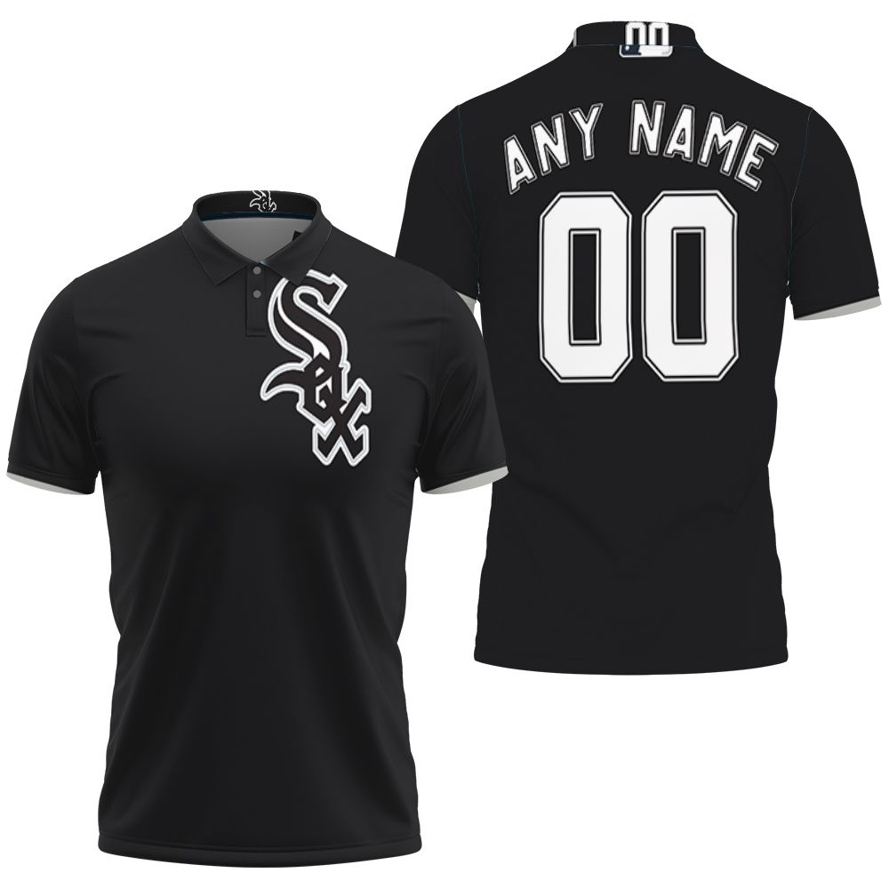 Mlb Baseball Team Chicago White Sox Logo Majestic Player Black 2019 3d Designed Allover Custom Gift For Chicago Fans Polo Shirt