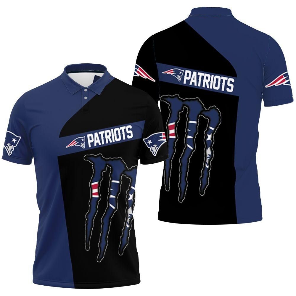 Monster Energy New England Patriots Polo Shirt All Over Print Shirt 3d T-shirt