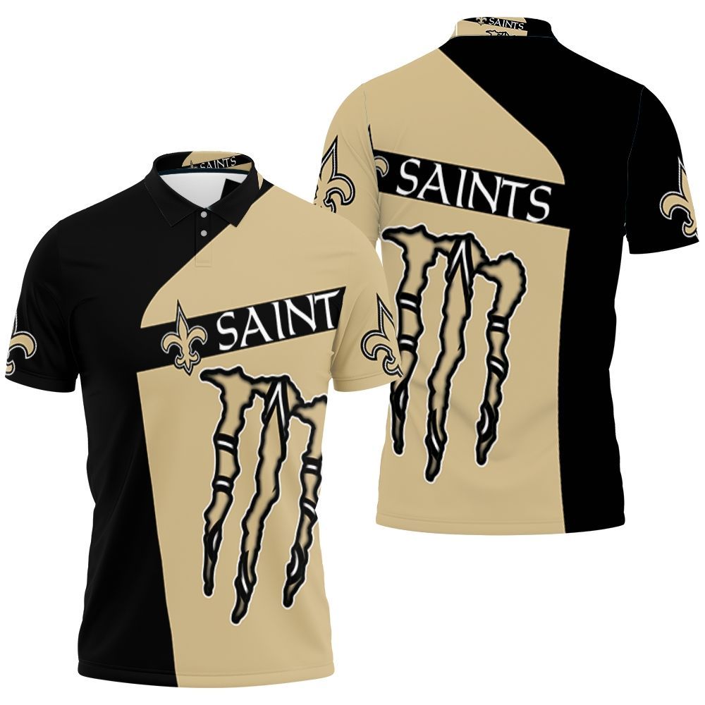 Monster Energy New Orleans Saints Polo Shirt All Over Print Shirt 3d T-shirt