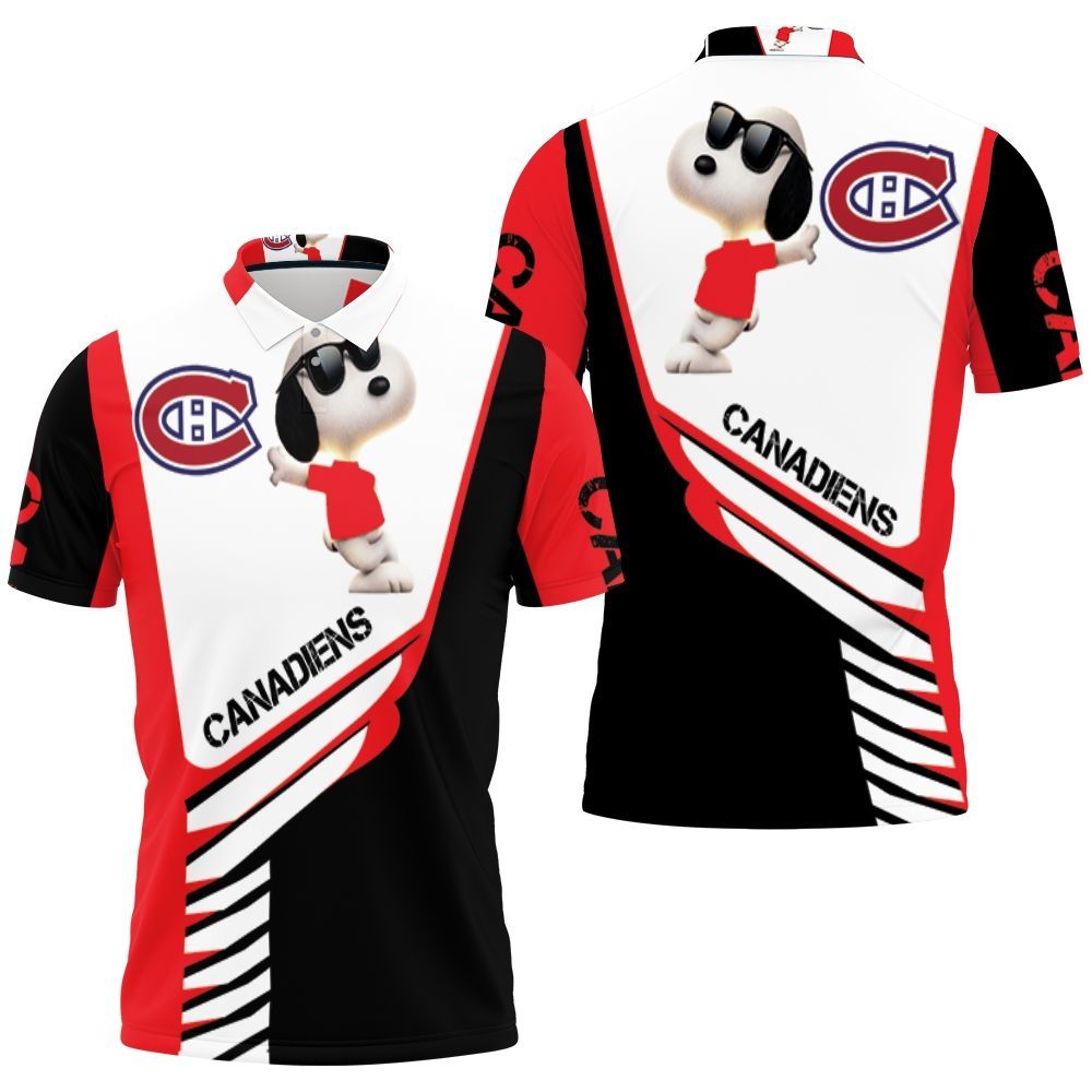 Montreal Canadiens Snoopy For Fans 3d Polo Shirt All Over Print Shirt 3d T-shirt
