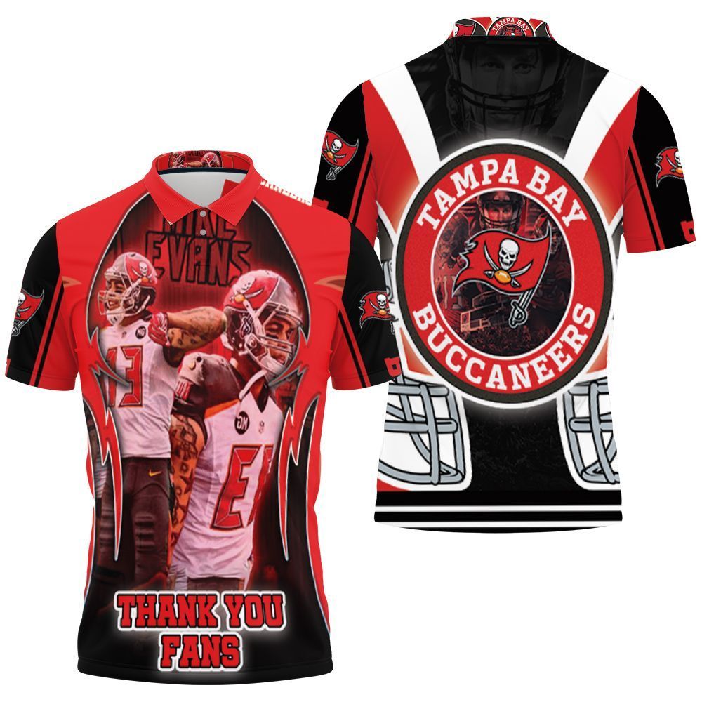 National Football League Tampa Bay Buccaneers Super Bowl Champions Mike Evans Thank You Fan 3d Polo Shirt Jersey All Over Print Shirt 3d T-shirt