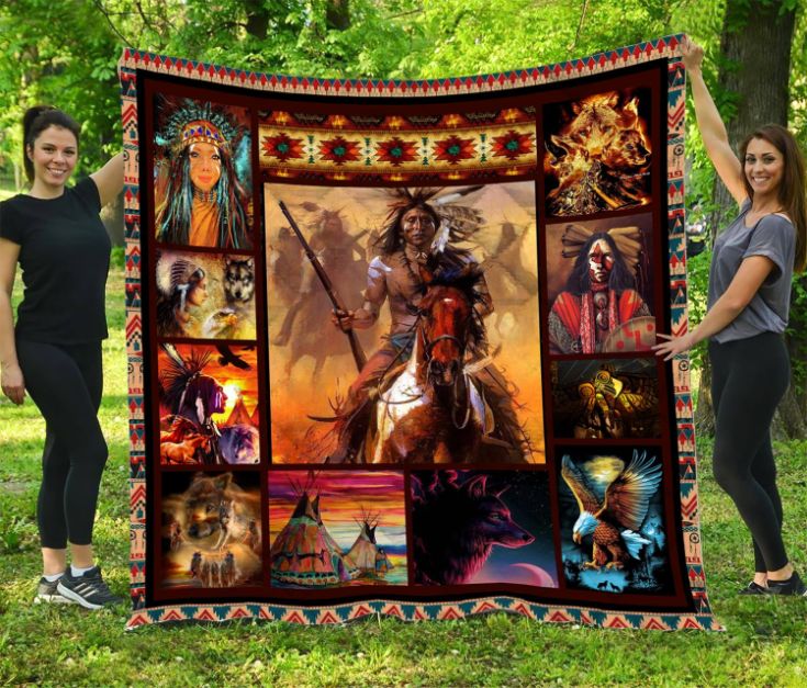 Native America Tribes Quilt Blanket Teeruto