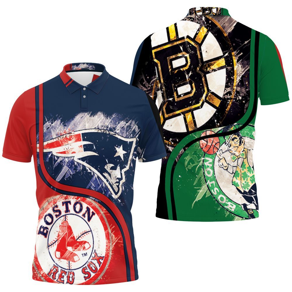 New England Patriots Boston Red Sox Boston Bruins Boston Celtic 3d Jersey Polo Shirt All Over Print Shirt 3d T-shirt