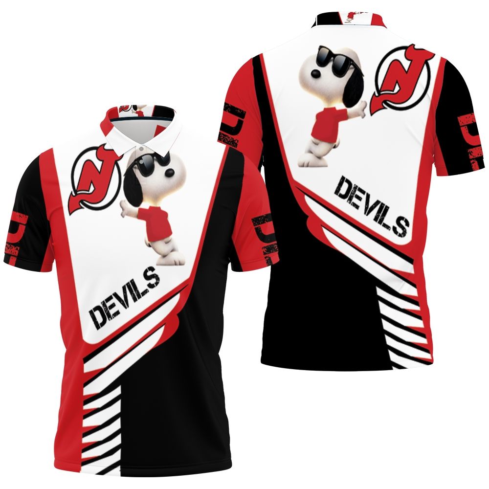 New Jersey Devils Snoopy For Fans 3d Polo Shirt All Over Print Shirt 3d T-shirt
