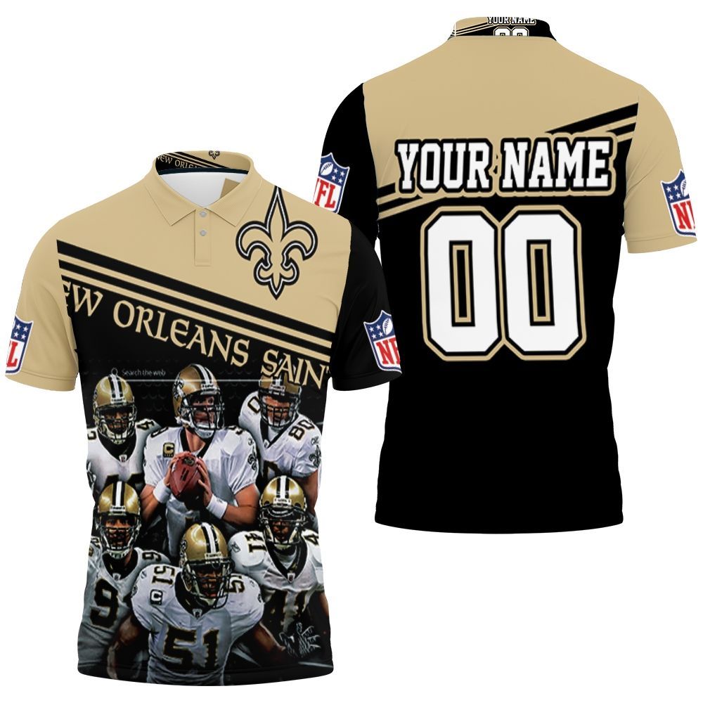 New Orleans Saints 2020 Nfl Season Nfc South Division Winners Champions Great Players Personalized Polo Shirt All Over Print Shirt 3d T-shirt