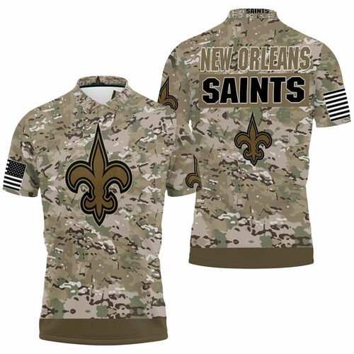 New Orleans Saints Camouflage Veteran 3d Jersey Polo Shirt Model A25594 All Over Print Shirt 3d T-shirt