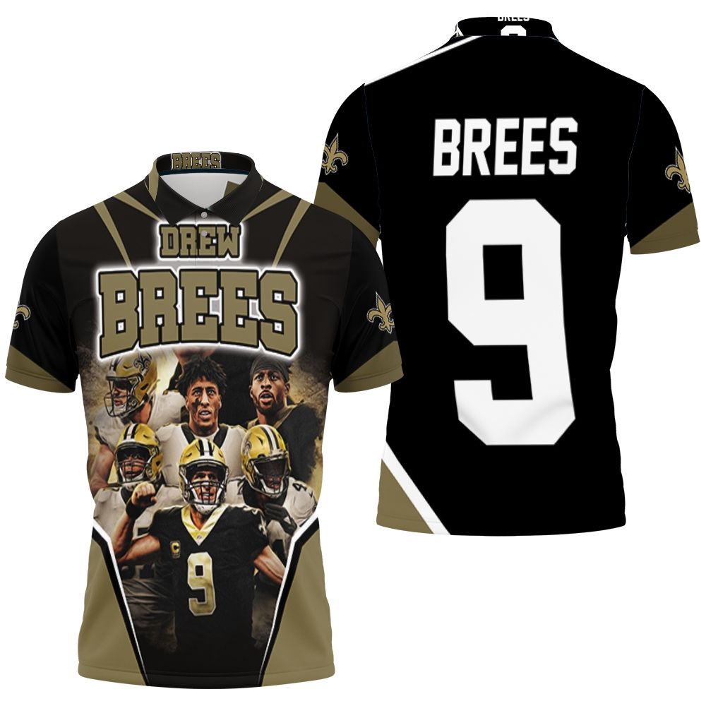 New Orleans Saints Drew Brees Team Polo Shirt All Over Print Shirt 3d T-shirt
