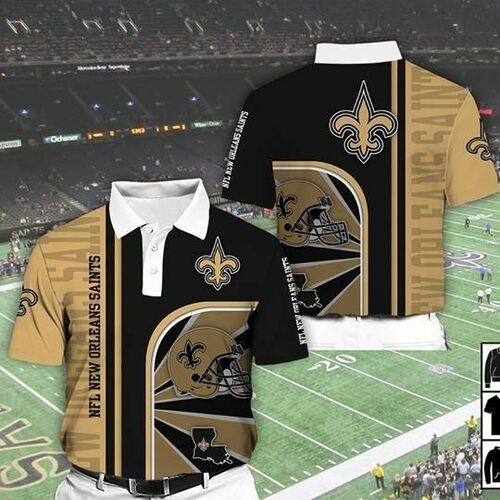 New Orleans Saints Nfl For Saints Fan Polo 3d Polo Model 4827 All Over Print Shirt 3d T-shirt