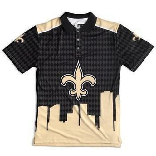 New Orleans Saints Thematic Polyester Polo Shirt 3d All Over Print Shirt All Over Print Shirt 3d T-shirt