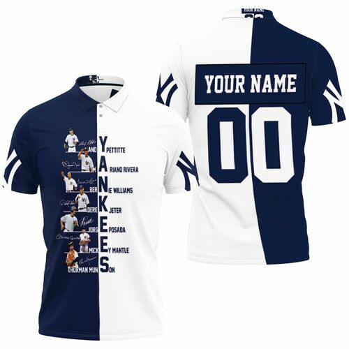 New York Yankees Team Member Signed 3d Personalized 1 Polo Shirt Model A6865 All Over Print Shirt 3d T-shirt