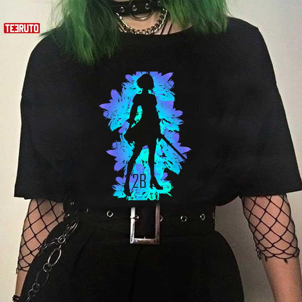 NieR YoRHa Blue Flowers 2B Unisex T-shirt