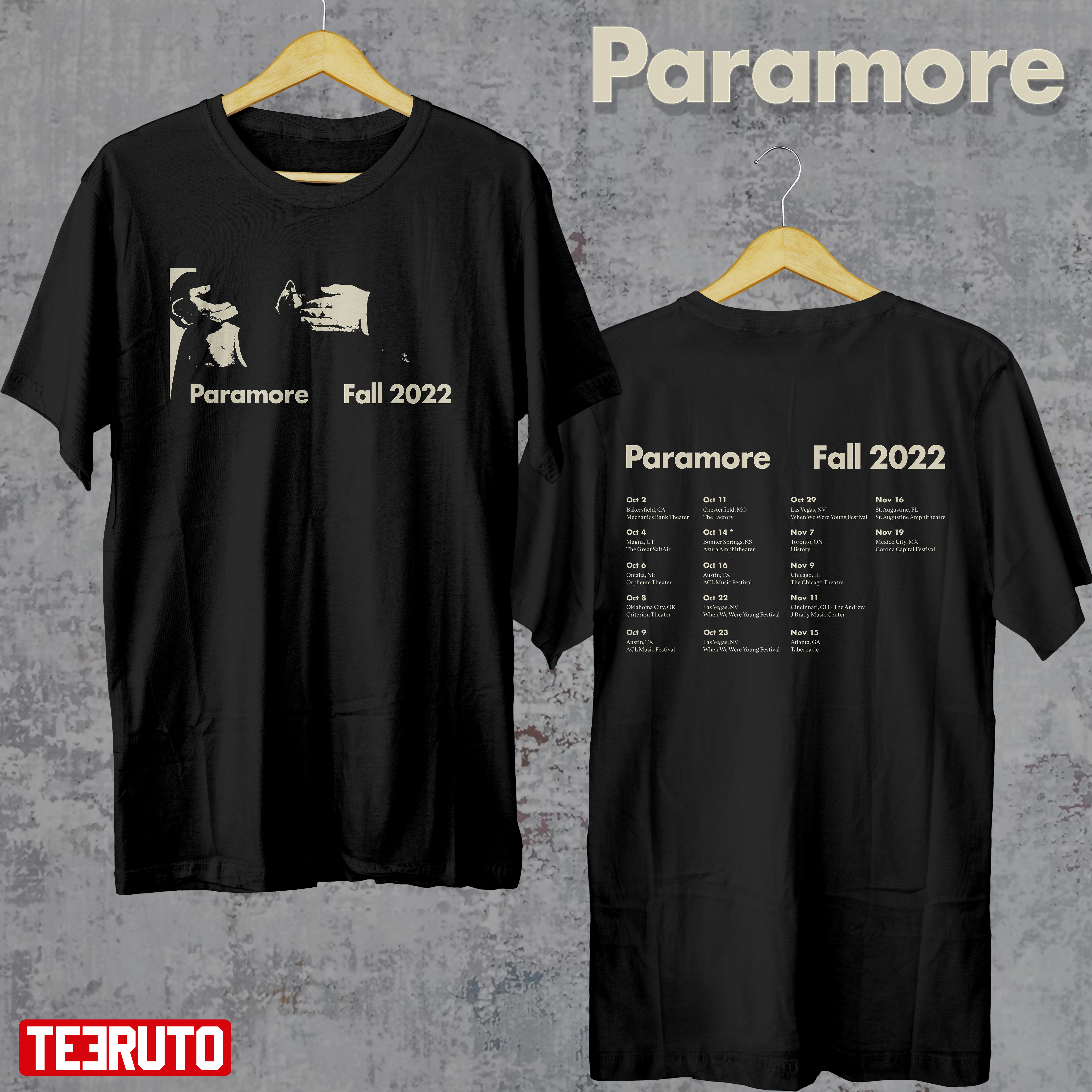 Paramore Fall Tour 2022 Unisex T-Shirt - Teeruto