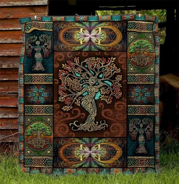 Pattern Celtic Tree Of Life Quilt Blanket Teeruto