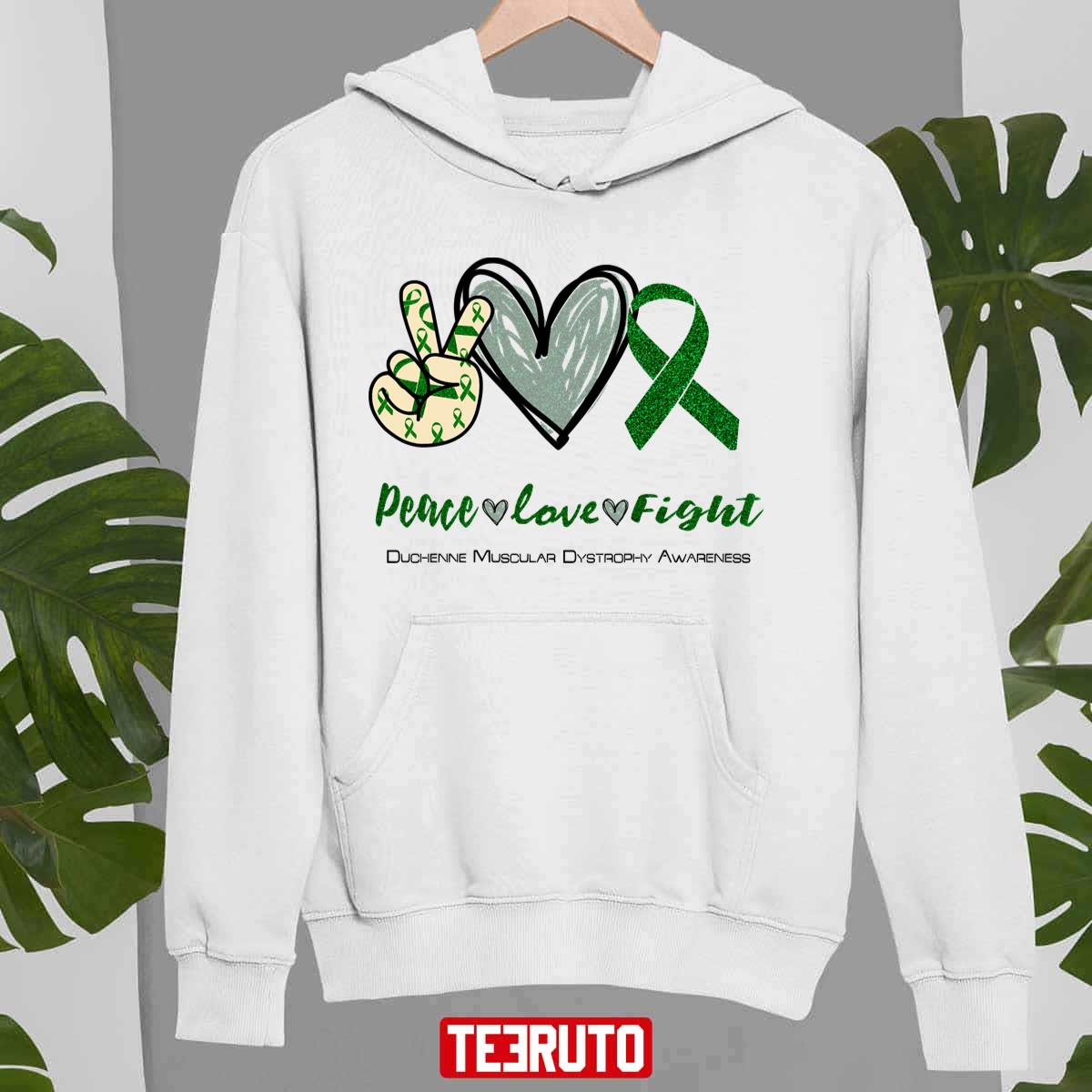 Peace Love Fight Duchenne Muscular Dystrophy Unisex T-Shirt