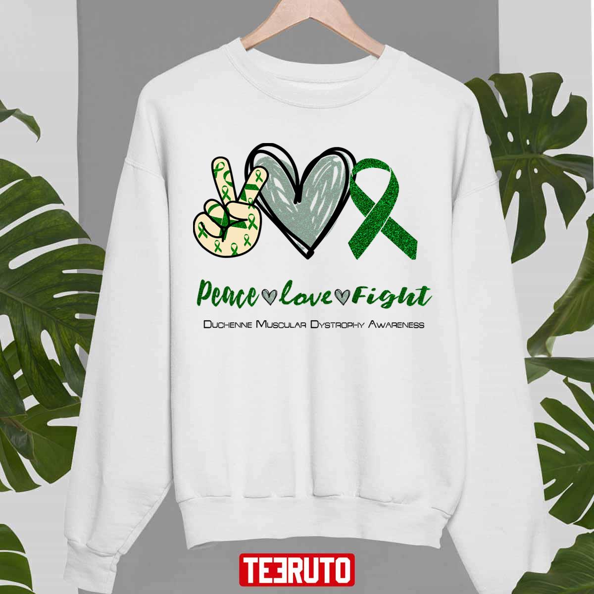 Peace Love Fight Duchenne Muscular Dystrophy Unisex T-Shirt