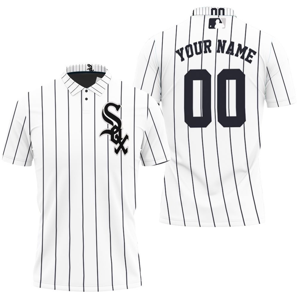 Personalized Custom Chicago White Sox White Black 2019 Jersey Inspired Style Polo Shirt All Over Print Shirt 3d T-shirt