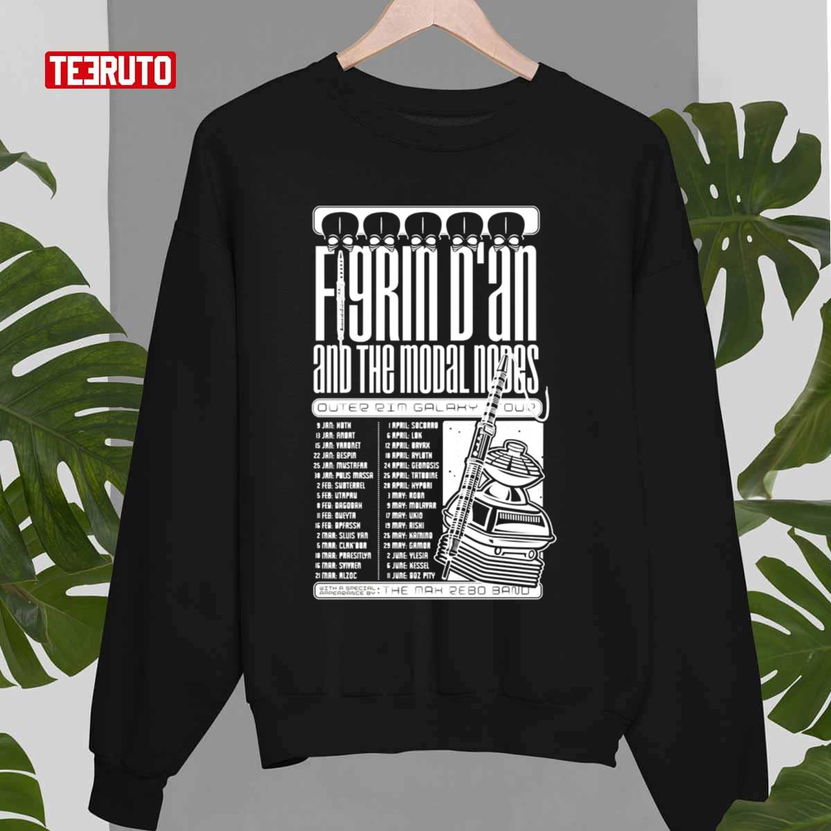 Poster Outer Rim Galaxy Tour Figrin D'an And The Modal Nodes Design Unisex  T-Shirt