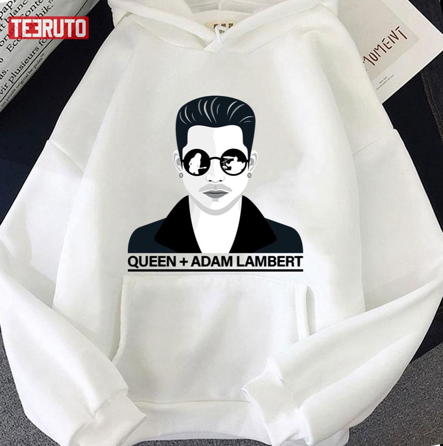 Queen Adam Lambert Grayscale Portrait Unisex T-Shirt
