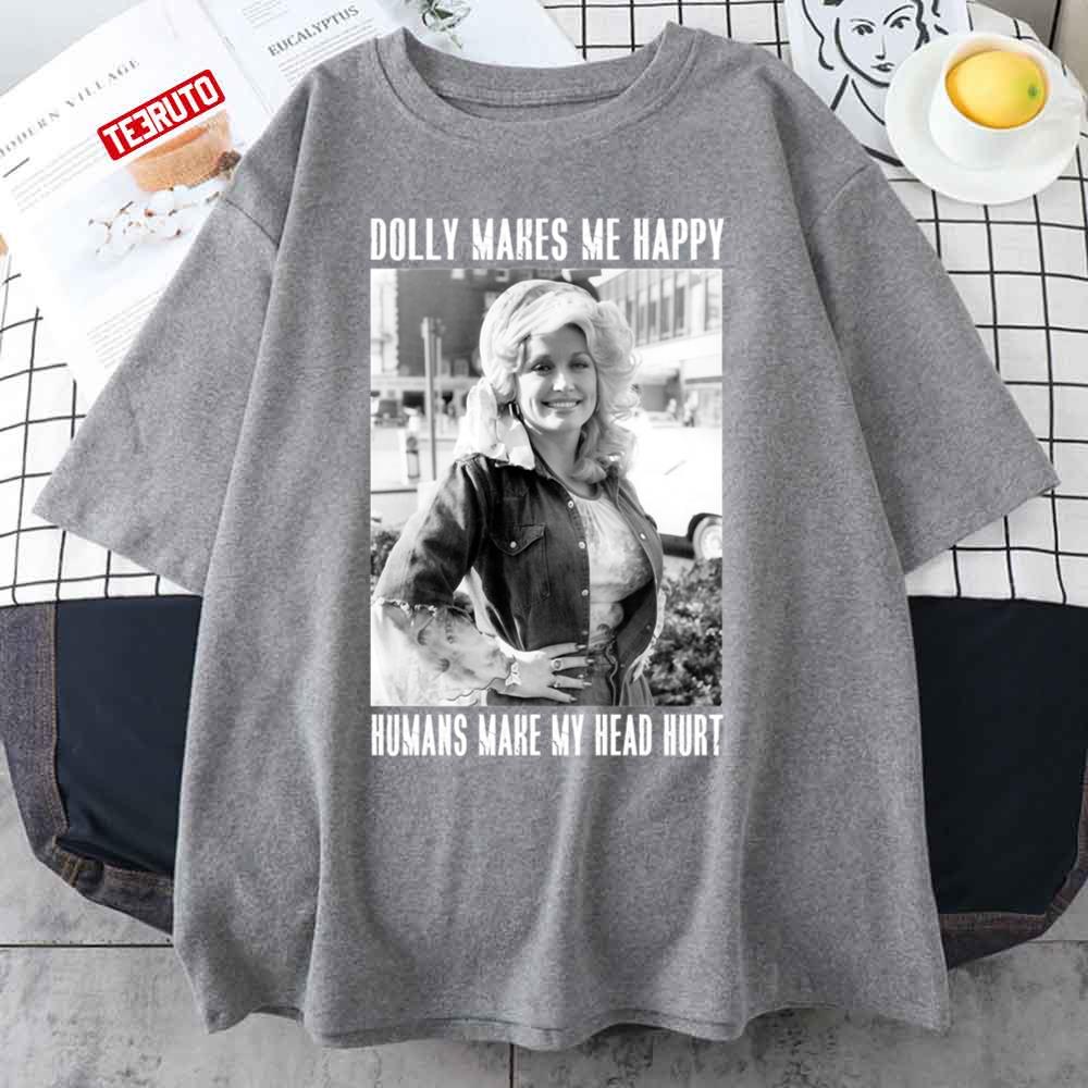 Retro Dolly Parton’s Makes Me Happy Unisex T-Shirt