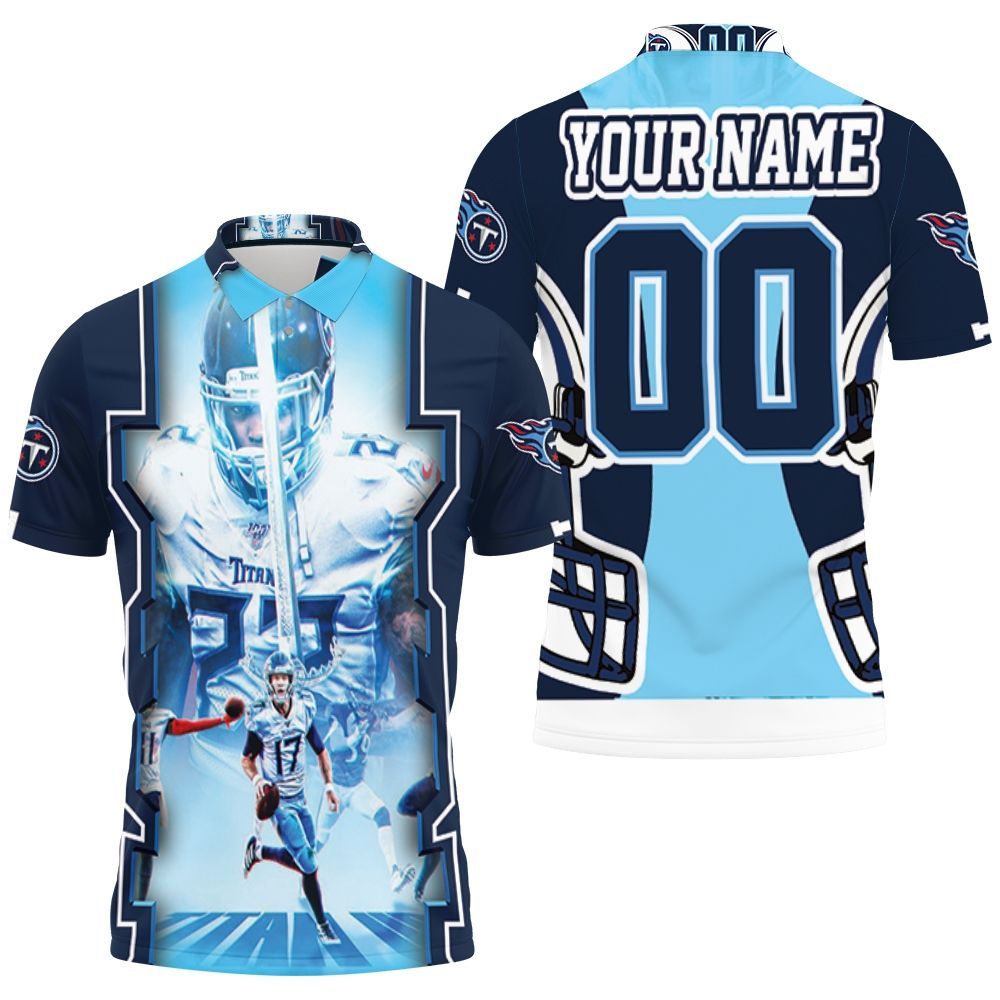 Ryan Tannehill 17 Tennessee Titans Afc South Champions Super Bowl 2021 Personalized Polo Shirt All Over Print Shirt 3d T-shirt