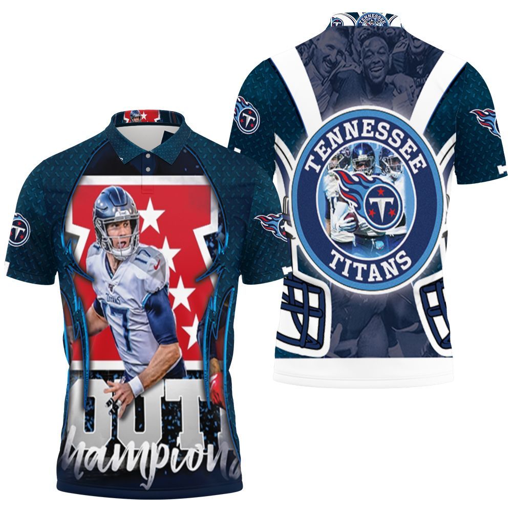 Ryan Tannehill #17 Tennessee Titans Afc South Division Champions Super Bowl 2021 Polo Shirt All Over Print Shirt 3d T-shirt