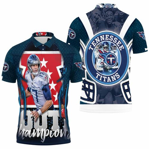 Ryan Tannehill #17 Tennessee Titans Afc South Division Champions Super Bowl 2021 Polo Shirt Model A32400 All Over Print Shirt 3d T-shirt